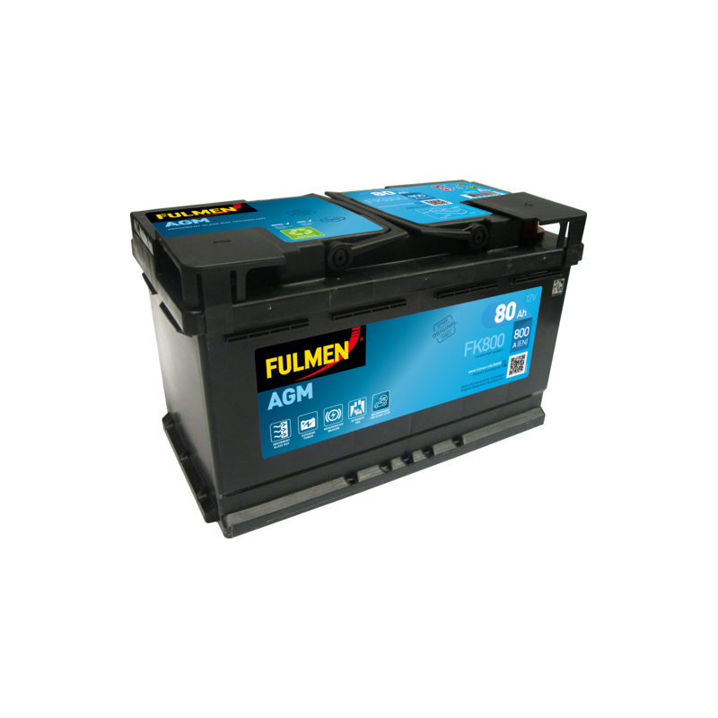 Autobatterie Fulmen Start-Stop AGM FK800 12V 80Ah 800A - BPA7040