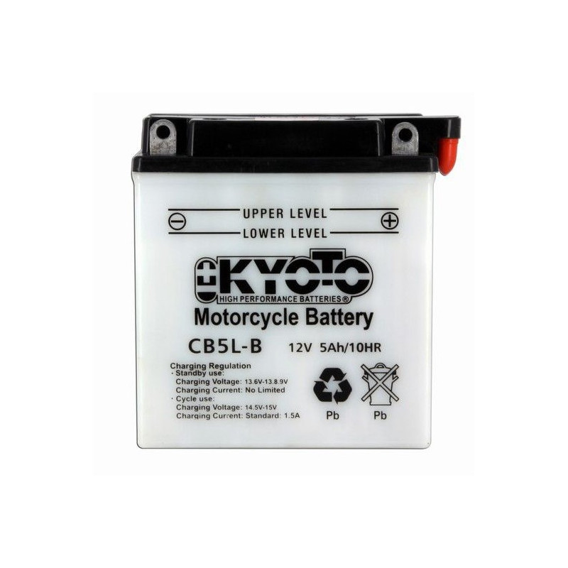BATTERIE MOTO 12V 5Ah YB5L-B / 12N5-3B / 712051