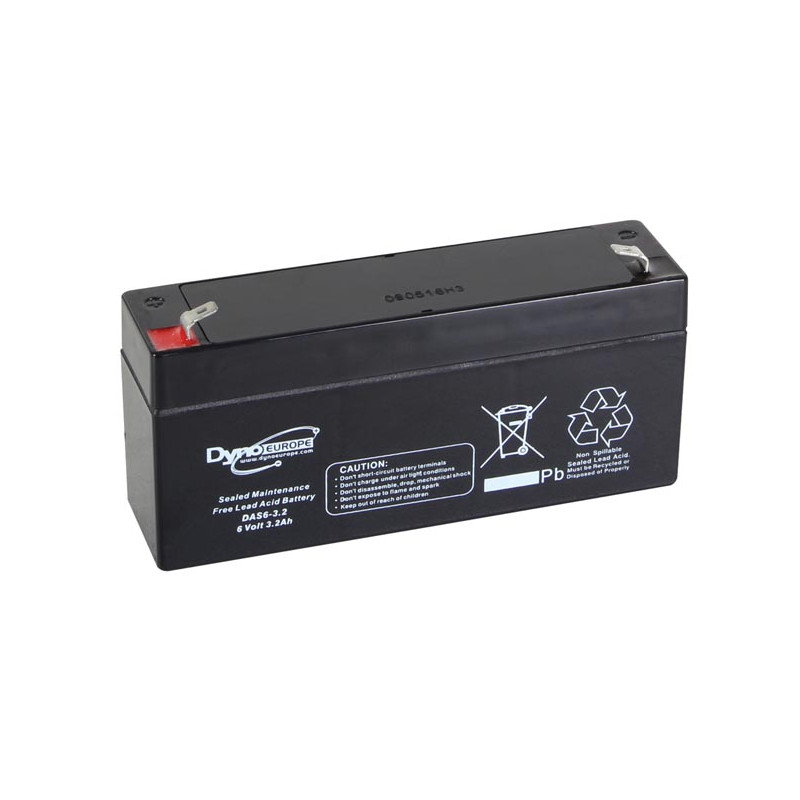 BATTERIE STATIONNAIRE AGM 6V 3.2Ah-C20 / 2.7Ah-C5
