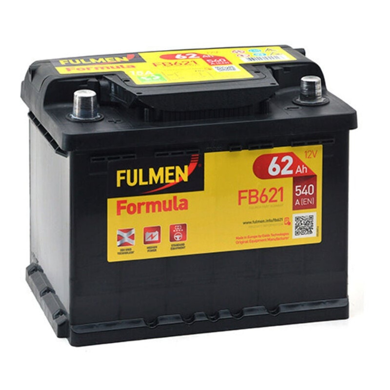 BATTERIE DEMARRAGE 12V 62Ah 540A + à Gauche
