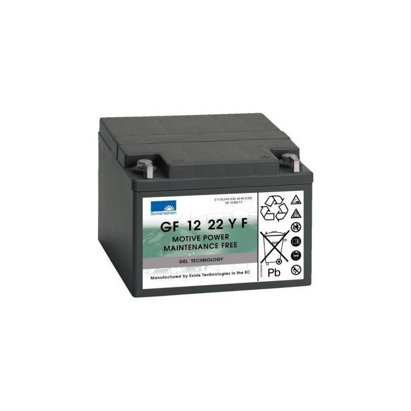 BATTERIE STATIONNAIRE SONNENSCHEIN GEL CYCLIC 12V 24Ah-C20 / 22.2Ah-C5