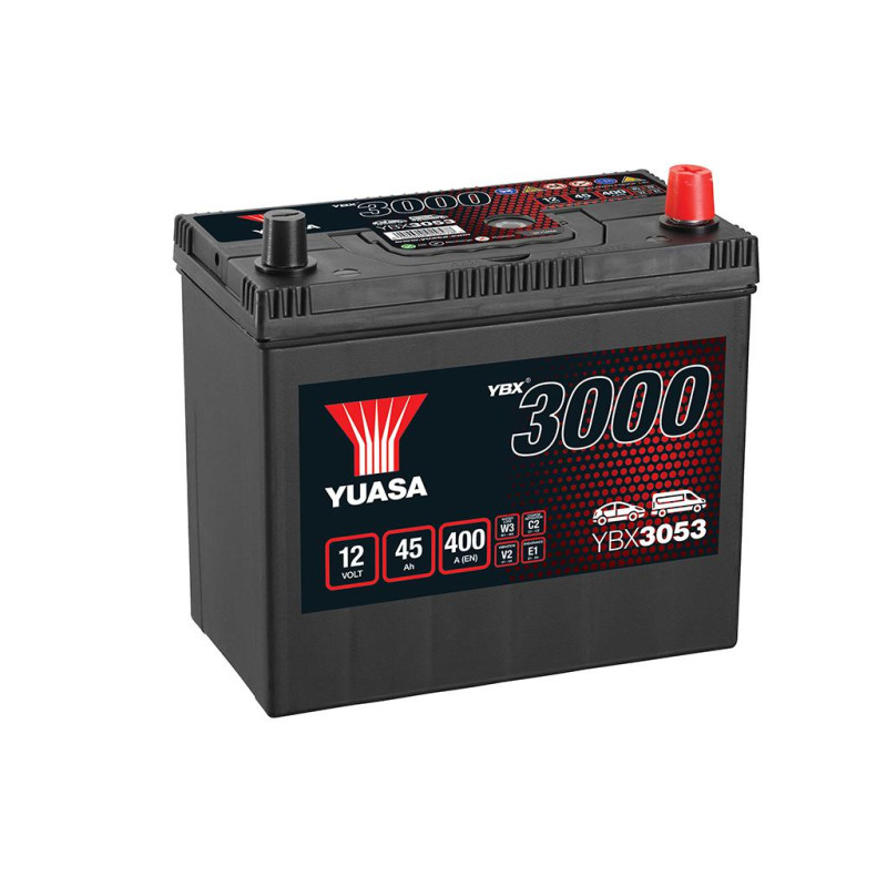 BATTERIE DEMARRAGE 12V 45Ah-340A + à Droite Borne Japonaise