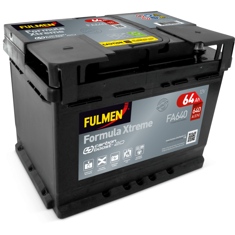 BATTERIE DEMARRAGE 12V 64Ah-640A  FORMULA XTREME FULMEN / EXIDE PREMIUM