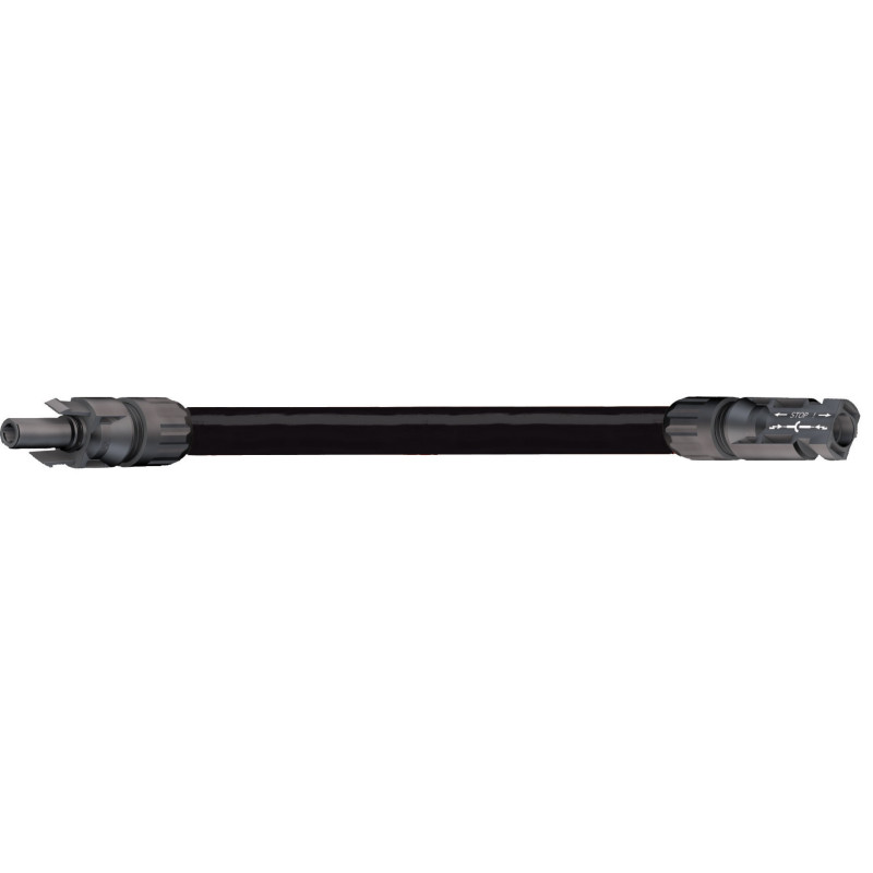 CÂBLE SOLAIRE UNICABLE 612B 6mm² 1m connecteur MC4 noir