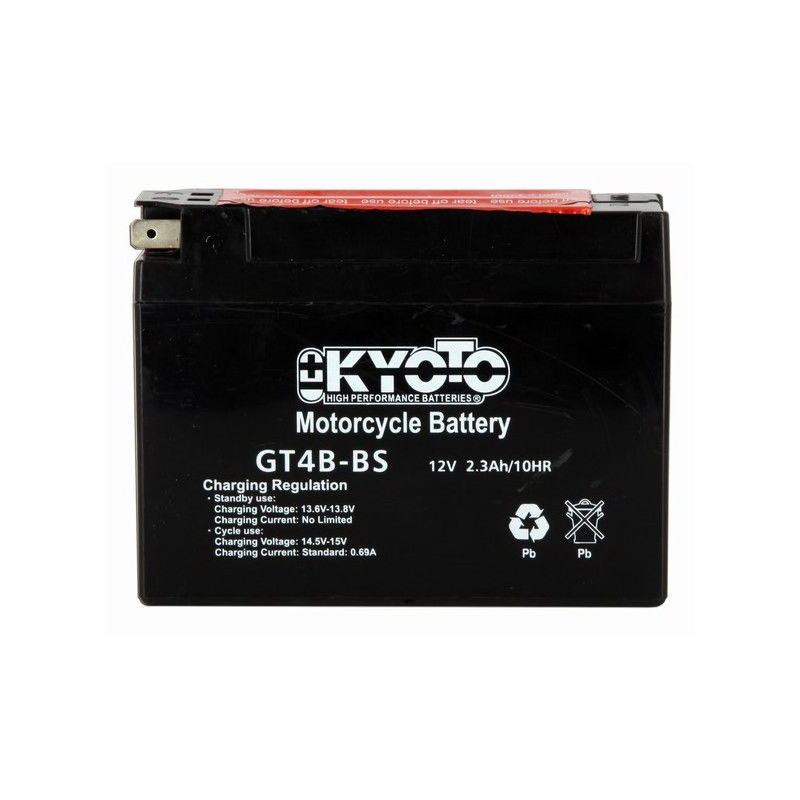 BATTERIE MOTO AGM 12V 2.3Ah YT4B-BS
