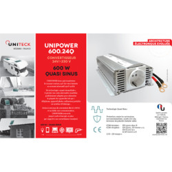 CONVERTISSEUR 24/230V - 600W - QUASI SINUS UNIPOWER