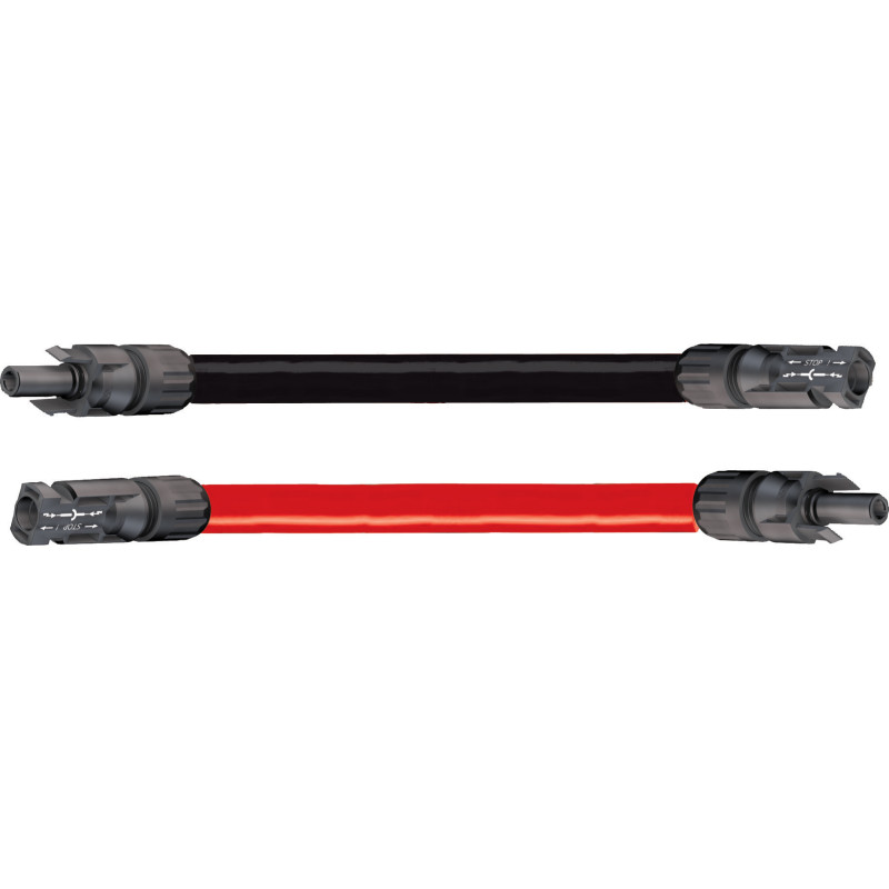 CÂBLE SOLAIRE UNICABLE 612 BR 6mm² 2x1m connecteurs MC4