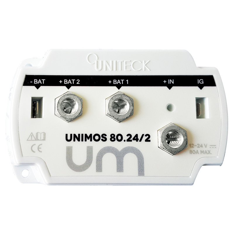 REPARTITEUR DE CHARGE 12/24V - 80A - 2 SORTIES UNIMOS 80.24/2