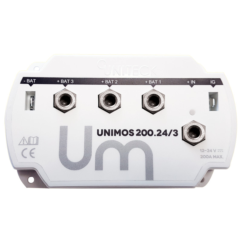 REPARTITEUR DE CHARGE 12.24V - 200A - 3 sorties UNIMOS 200.24/3