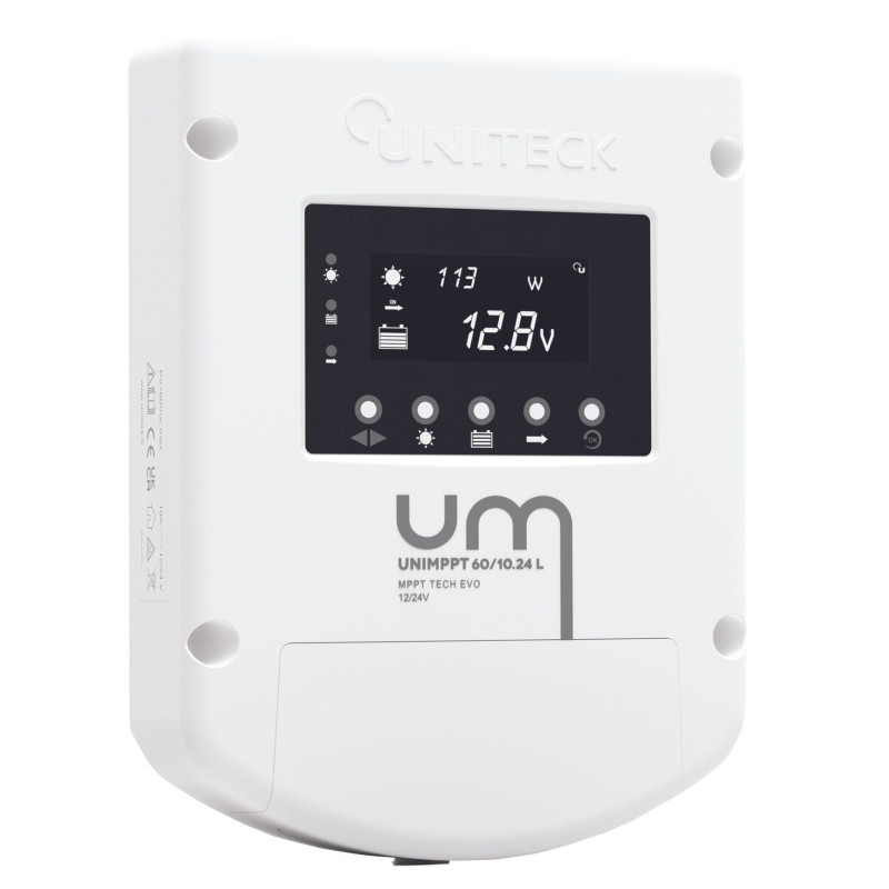 RÉGULATEUR DE CHARGE SOLAIRE MPPT - 12/24V - 10A - LCD / UNIMPPT 60/10.24L