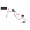 KIT NAUTISME 20W - 12V - RÉGULATEUR MPPT - SUPPORT BALCON