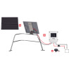 KIT NAUTISME 50W - 12V – PANNEAU MONOCRISTALLIN - MPPT – SUPPORT BALCON