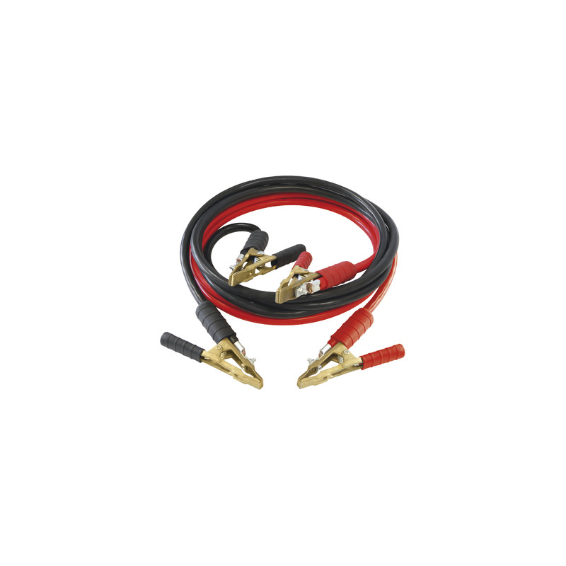 Câbles démarrage 1000 A - 5,1 m / 50 mm² - Pinces laiton
