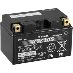 BATTERIE MOTO AGM YUASA 12V 8Ah YTZ10-S / 813104