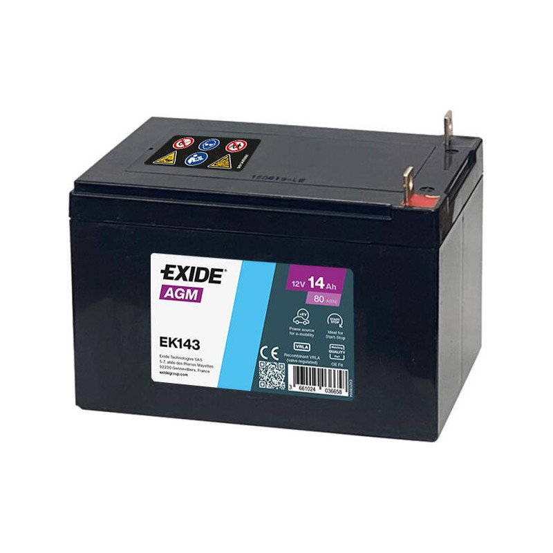 BATTERIE MICRO HYBRIDE 12V 14Ah-80A EXIDE / FULMEN
