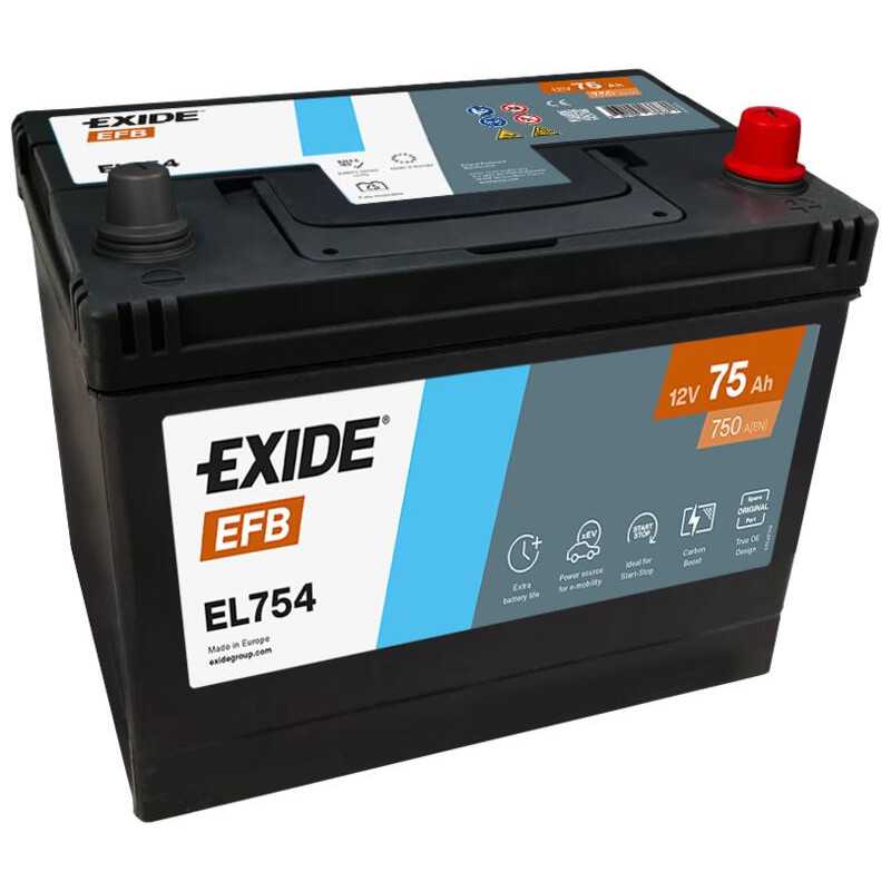 BATTERIE DEMARRAGE MICRO HYBRIDE EFB STOP AND START 12V 75Ah-750A FULMEN / EXIDE