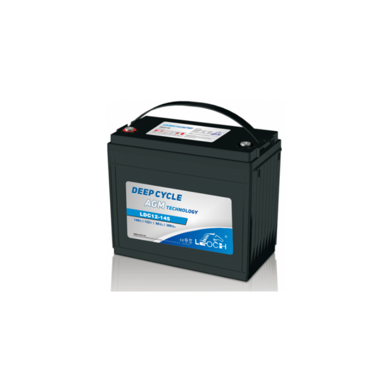 BATTERIE LEOCH SEMI-TRACTION AGM PLOMB CARBONE 12V 148Ah-C20 / 122Ah-C5