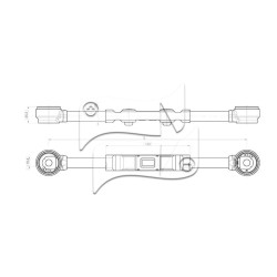 Câblot-fusible Perfect M10 avec fusible 400A - 35mm² - longueur 725mm pour batterie de traction