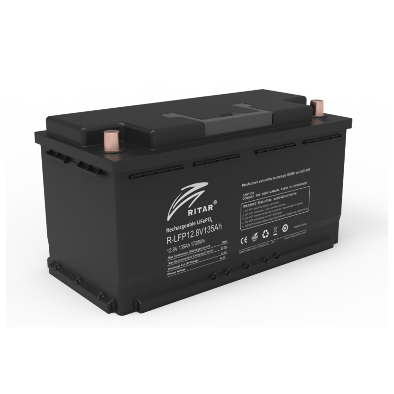 BATTERIE MONOBLOC LITHIUM LiFePO4 12,8V 135Ah 1728Wh 1P4S