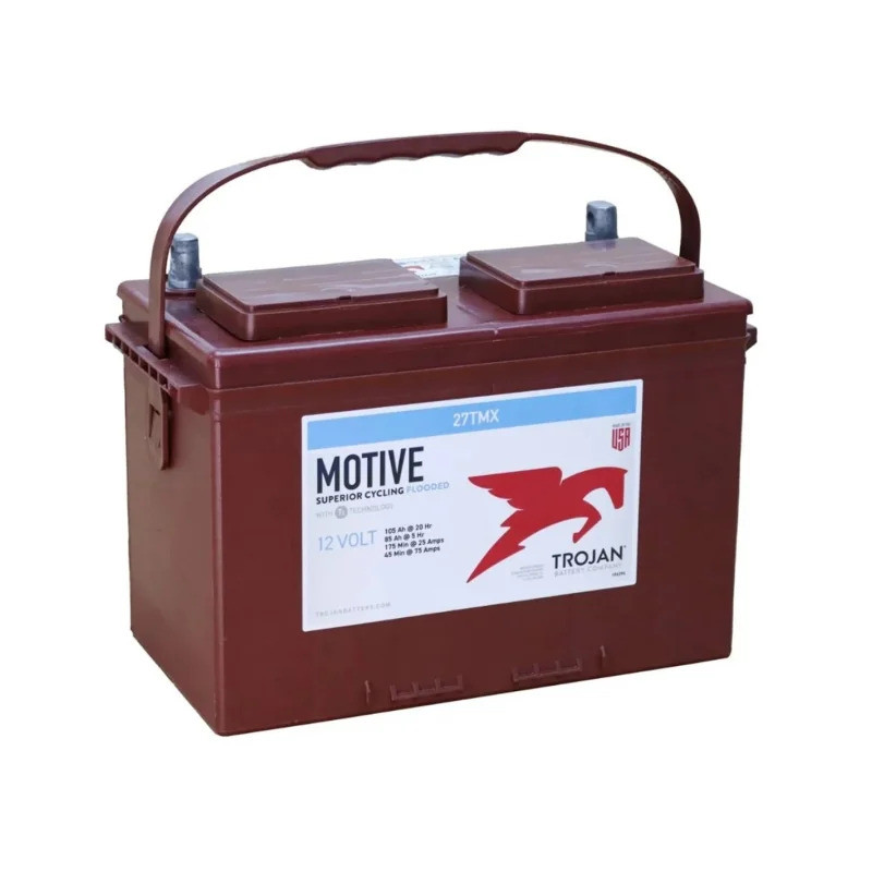 BATTERIE MONOBLOC TRACTION TROJAN 12V 105Ah-C20 / 85Ah-C5 - 27TMX - M27DH