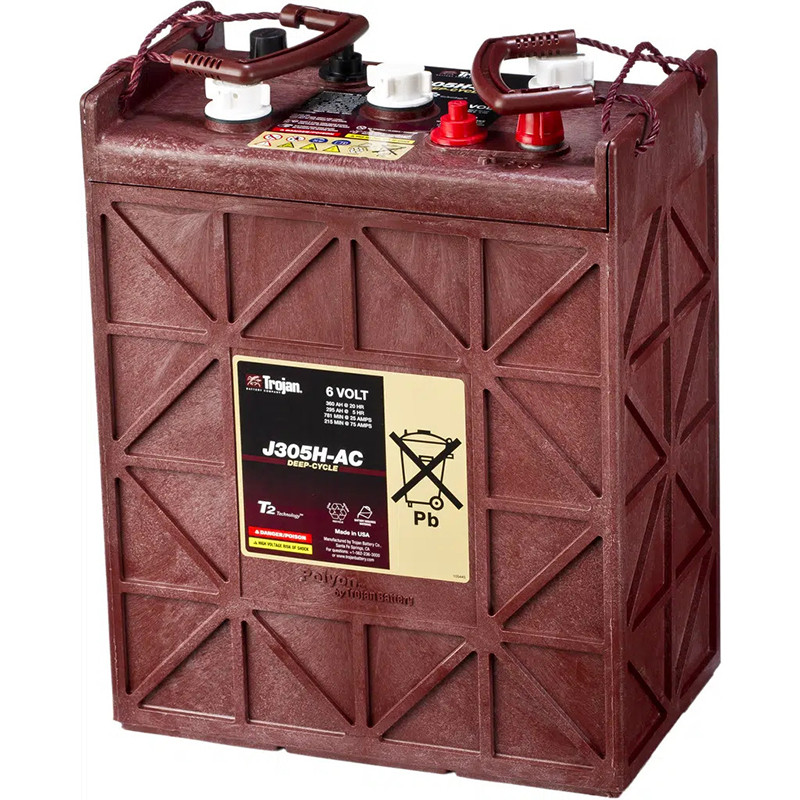 BATTERIE TRACTION MONOBLOC US TROJAN J305H-AC  6V  360Ah-C20 / 295Ah-C5